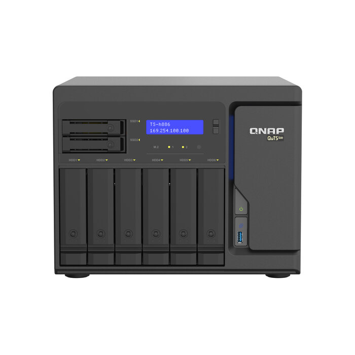 QNAP QNAP TS-h886 NAS Tower Ethernet LAN Zwart D-1602