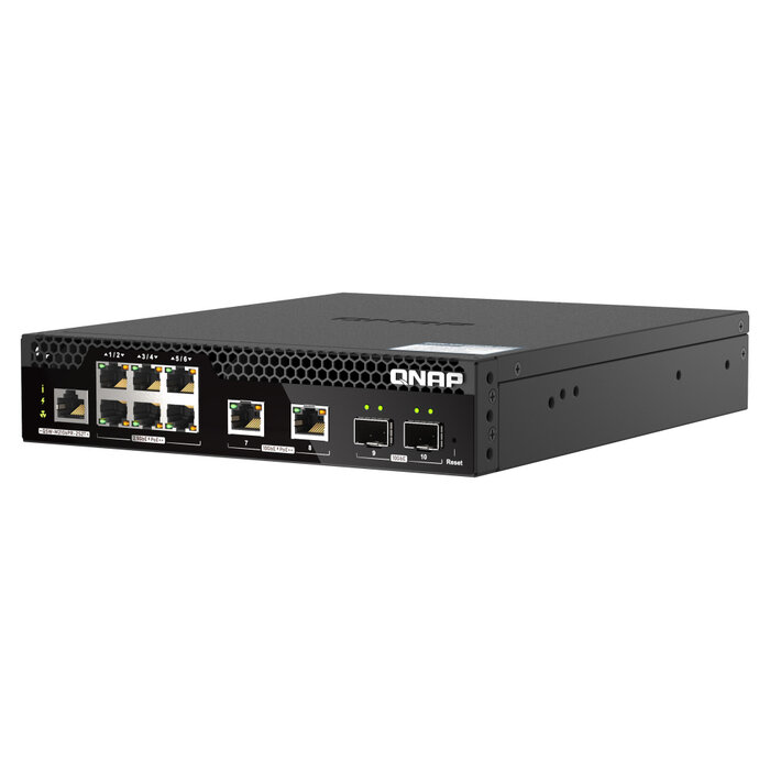QNAP QNAP QSW-M2106PR-2S2T netwerk-switch Managed L2 10G Ethernet (100/1000/10000) Power over Ethernet (PoE) 1U Zwart