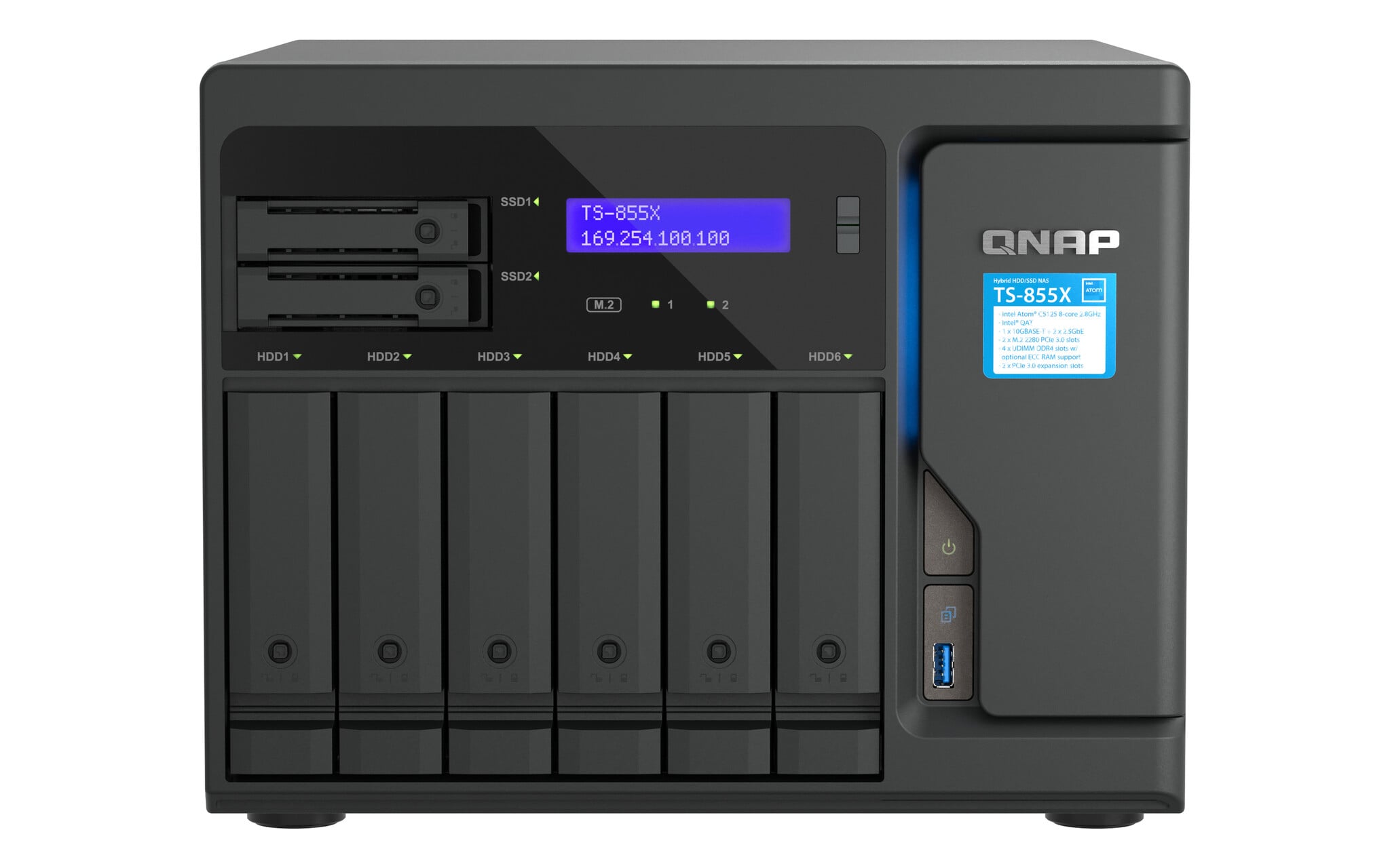 QNAP QNAP TS-855X SAN Tower Ethernet LAN Zwart C5125