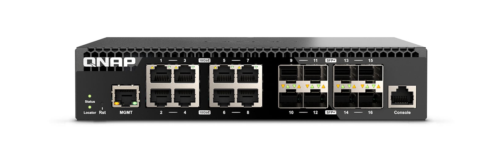 QNAP QNAP QSW-M3216R-8S8T netwerk-switch Managed L2/L3 10G Ethernet (100/1000/10000) 1U Zwart