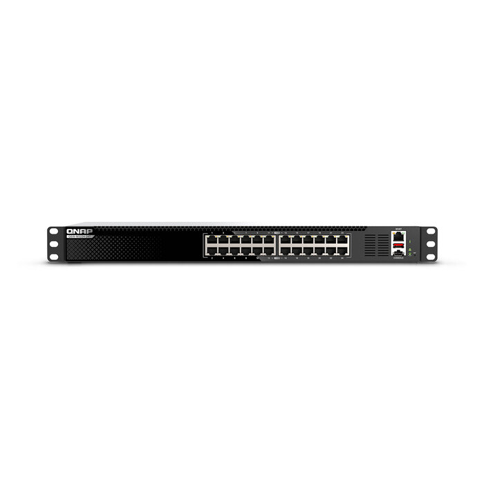 QNAP QNAP QSW-M3224-24T netwerk-switch Managed L3 10G Ethernet (100/1000/10000) 1U Zwart, Zilver