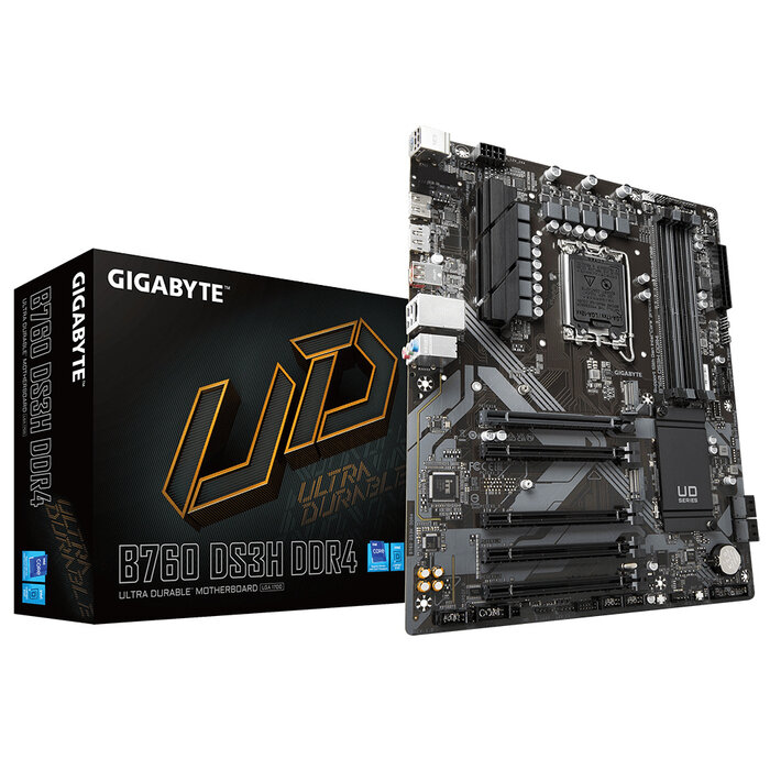 Gigabyte GIGABYTE B760 DS3H DDR4 moederbord Intel B760 Express LGA 1700 ATX