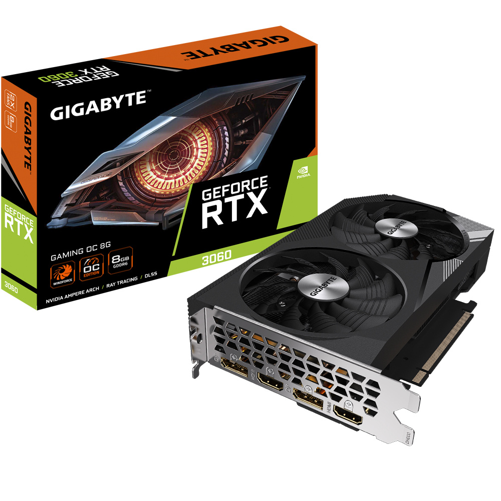Gigabyte GIGABYTE GAMING GeForce RTX 3060 OC 8G (rev. 2.0) NVIDIA 8 GB GDDR6