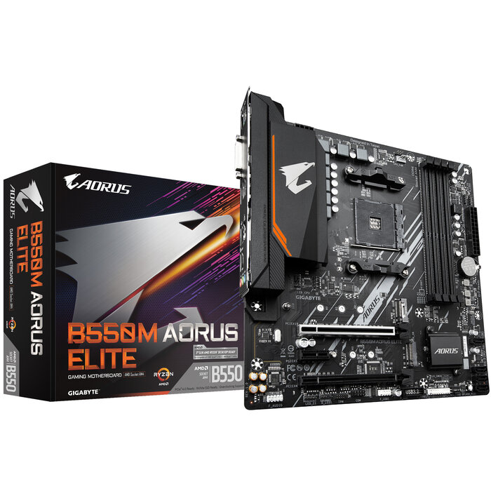 Gigabyte GIGABYTE B550M AORUS ELITE moederbord AMD B550 Socket AM4 micro ATX