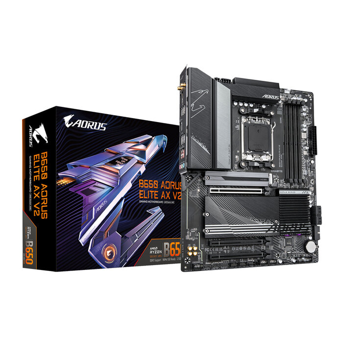 Gigabyte GIGABYTE B650 AORUS ELITE AX V2 moederbord AMD B650 Socket AM5 ATX