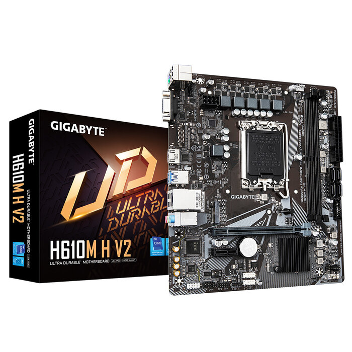 Gigabyte GIGABYTE H610M H V2 moederbord Intel H610 Express LGA 1700 micro ATX