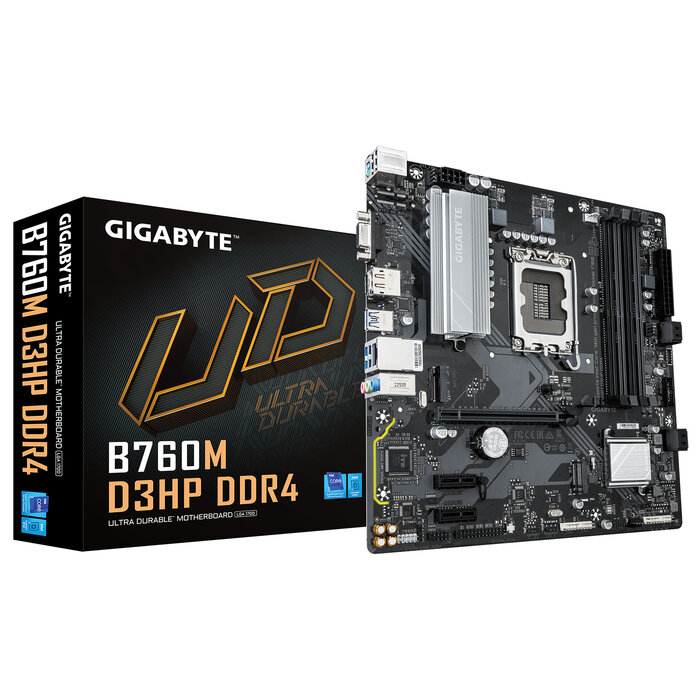 Gigabyte GIGABYTE B760M D3HP DDR4 moederbord Intel B760 Express LGA 1700 micro ATX