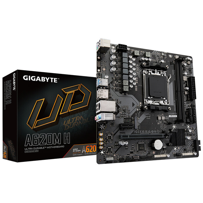 Gigabyte GIGABYTE A620M H moederbord AMD A620 Socket AM5 micro ATX