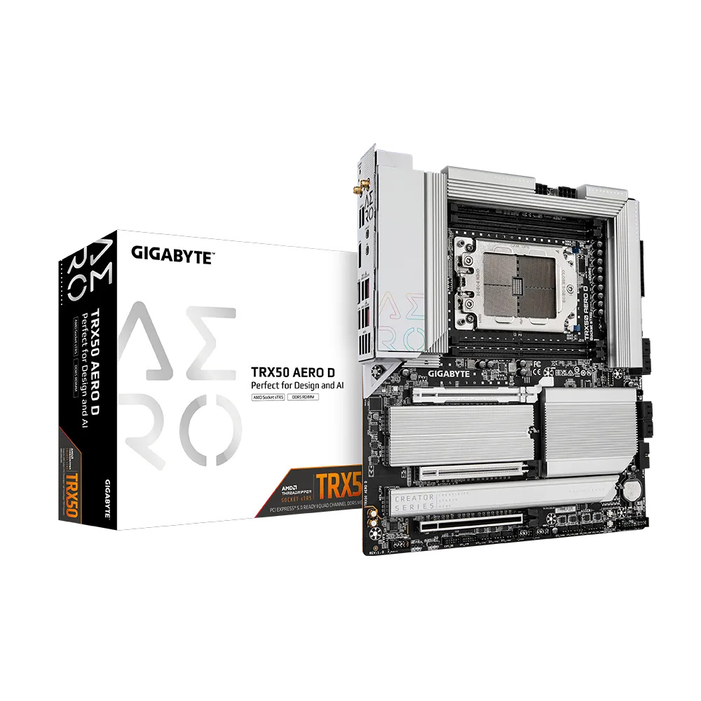Gigabyte GIGABYTE TRX50 AERO D moederbord AMD TRX50 Socket sTR5 Verlengd ATX