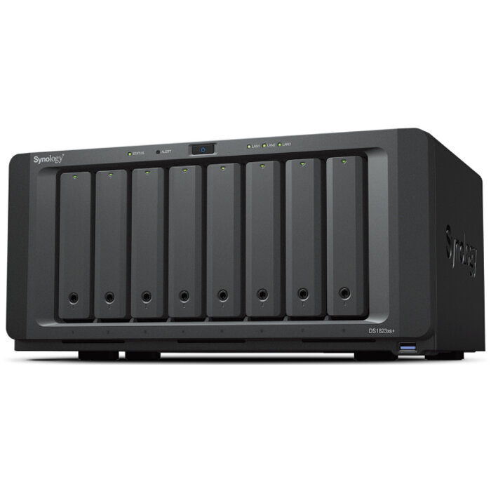 Synology Synology DiskStation DS1823XS+ data-opslag-server NAS Tower AMD Ryzen V1780B 8 GB DDR4 DiskStation Manager Zwart