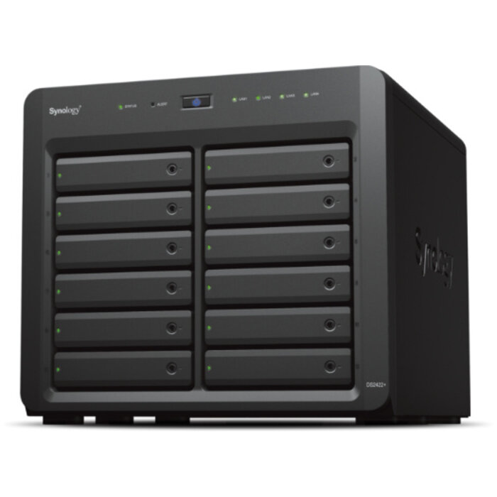 Synology Synology DiskStation DS2422+ data-opslag-server NAS Tower AMD Ryzen V1500B 4 GB DDR4 DiskStation Manager Zwart