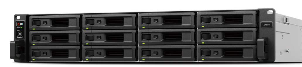 Synology Synology SA SA3610 data-opslag-server NAS Rack (2U) Intel® Xeon® D-1567 16 GB DDR4 DiskStation Manager Zwart, Grijs