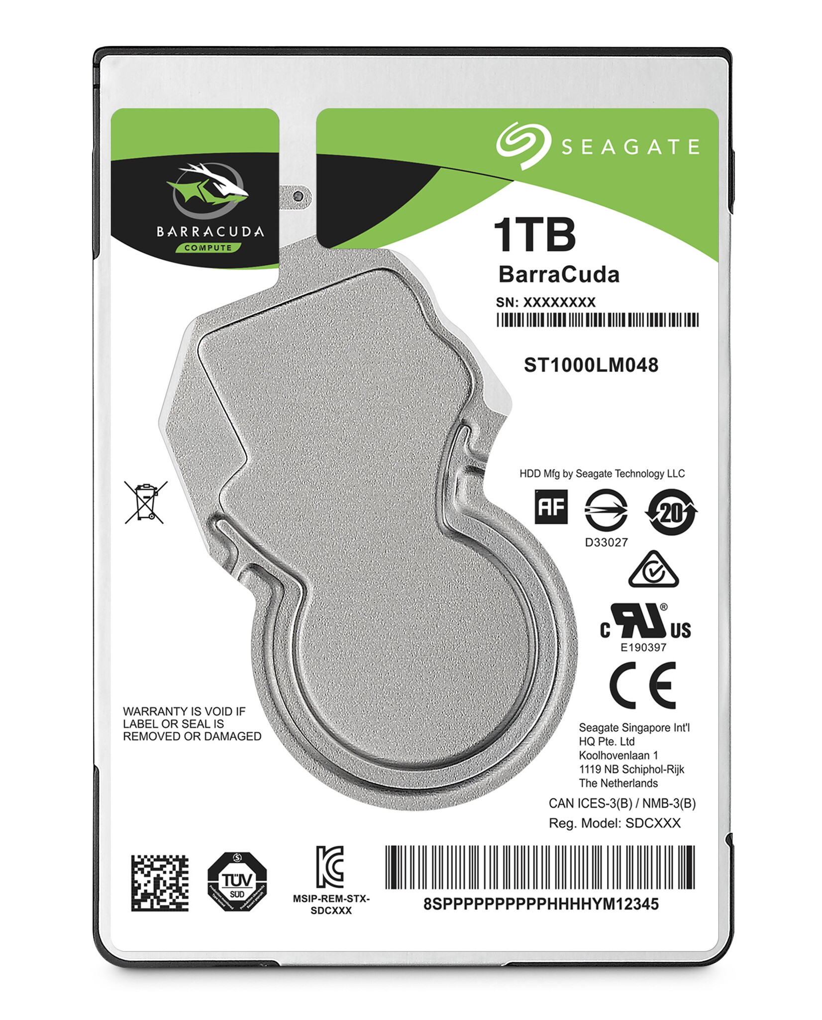 Seagate Seagate Barracuda 2.5" interne harde schijf 1 TB 5400 RPM 128 MB 2.5" SATA III