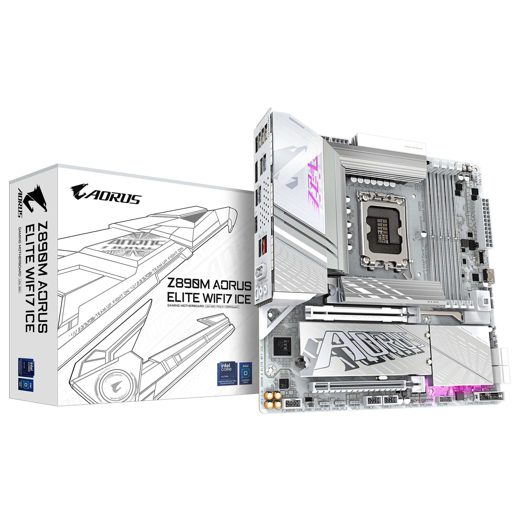 Gigabyte GIGABYTE Z890M AORUS ELITE WIFI7 ICE Intel Z890 LGA 1851 (Socket V1) ATX