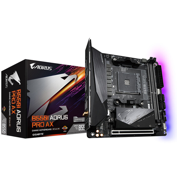 Gigabyte GIGABYTE B550I AORUS PRO AX moederbord AMD B550 Socket AM4 mini ITX