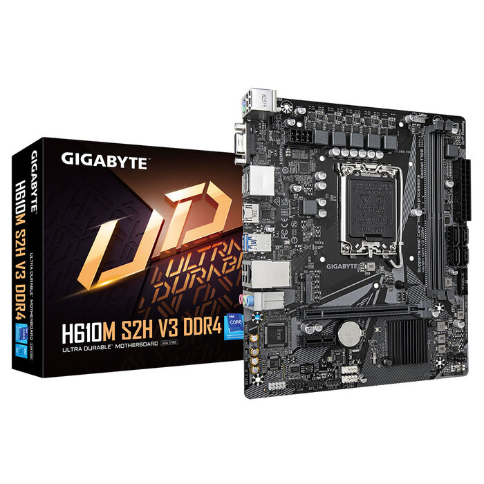 Gigabyte GIGABYTE H610M S2H V3 DDR4 moederbord Intel H610 Express LGA 1700 micro ATX