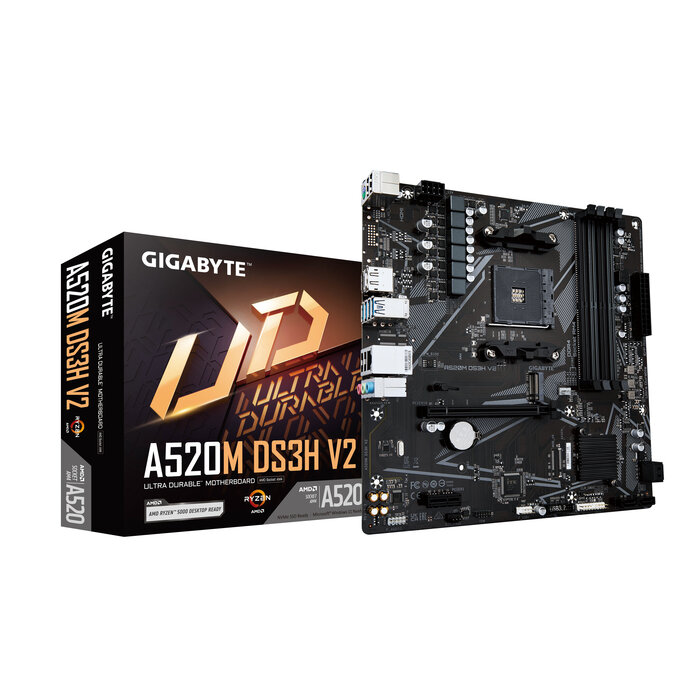 Gigabyte GIGABYTE A520M DS3H V2 moederbord Socket AM4 micro ATX