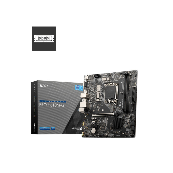 MSI MSI PRO H610M-G moederbord Intel H610 LGA 1700 micro ATX