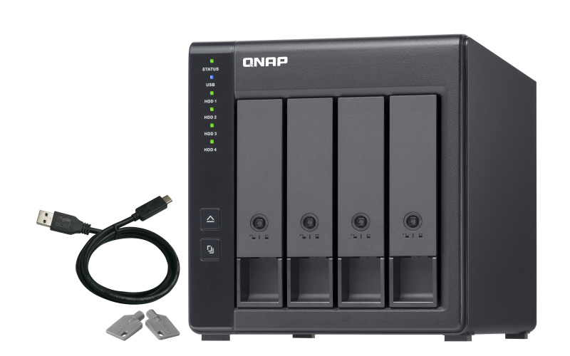 QNAP QNAP TR-004 behuizing voor opslagstations HDD-/SSD-behuizing Zwart 2.5/3.5"