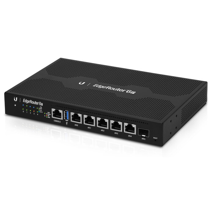 Ubiquiti Ubiquiti EdgeRouter 6P bedrade router Gigabit Ethernet Zwart