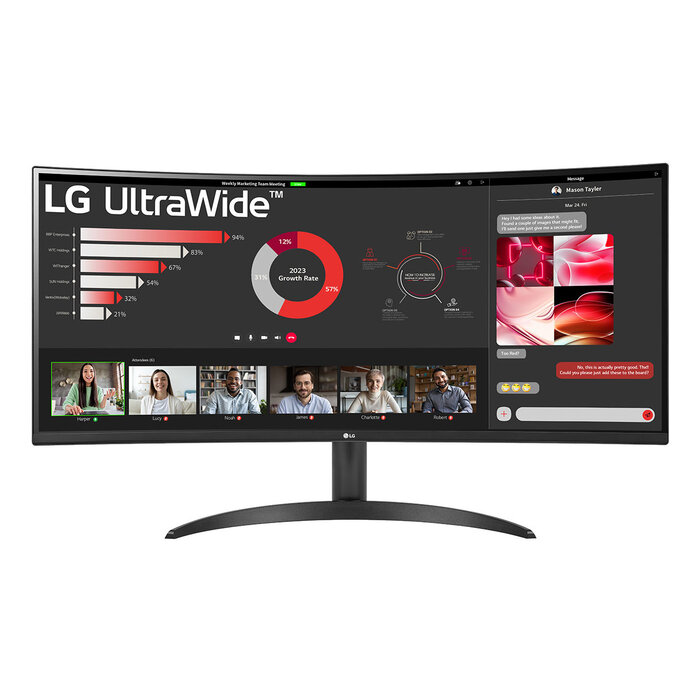 LG LG 34WR50QK-B computer monitor 86,4 cm (34") 3440 x 1440 Pixels Wide Quad HD Zwart