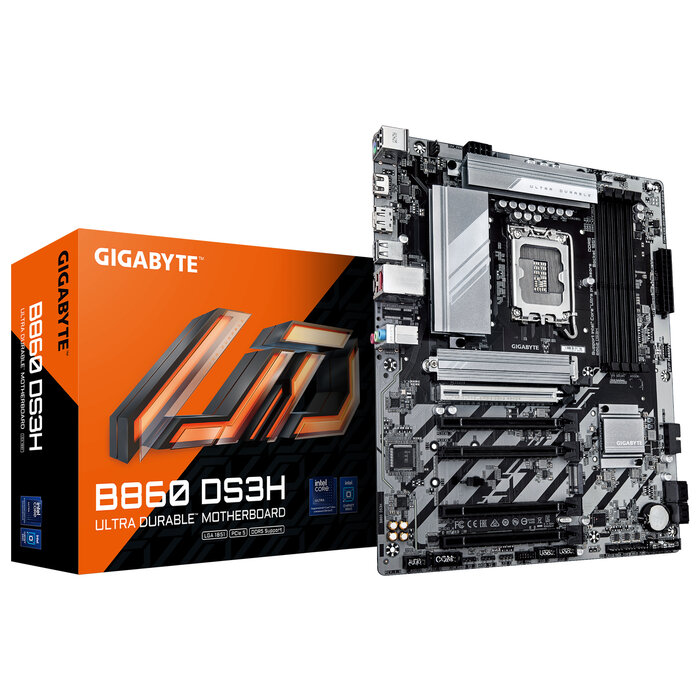 Gigabyte GIGABYTE B860 DS3H moederbord Intel B860 LGA 1851 (Socket V1) ATX