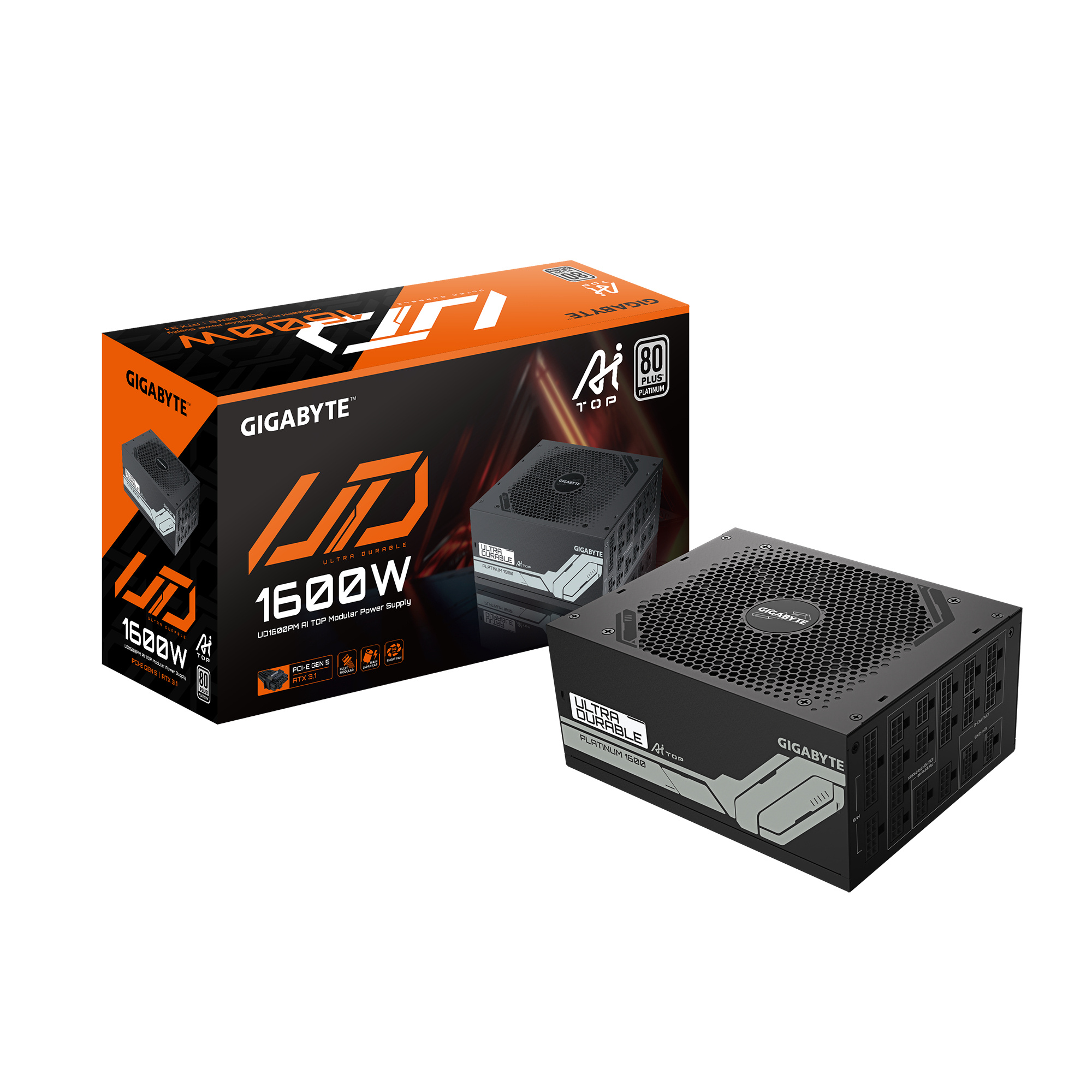Gigabyte GIGABYTE UD1600PM PG5 AI TOP power supply unit 1600 W 20+4 pin ATX ATX Zwart