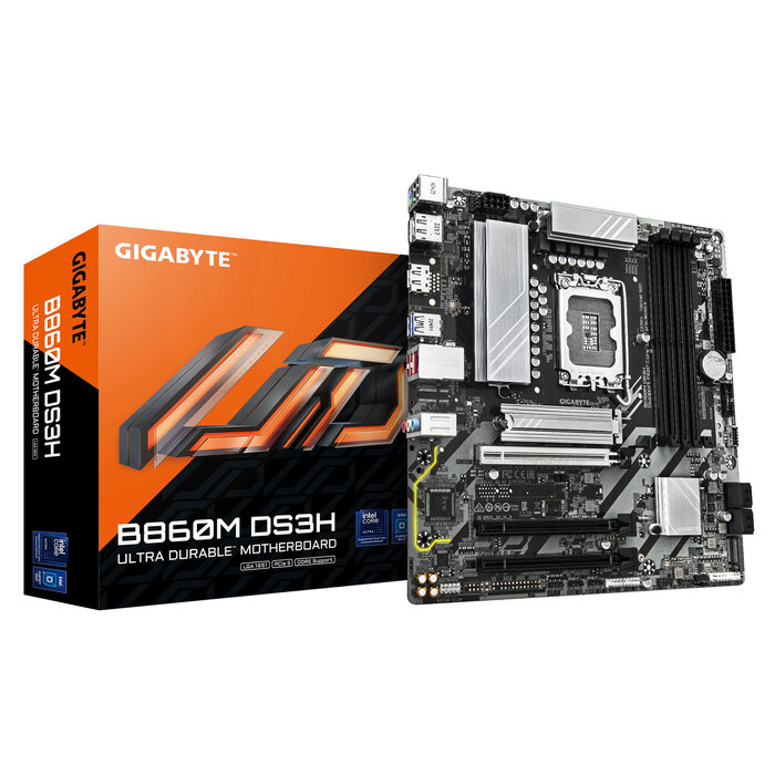 Gigabyte GIGABYTE B860M DS3H moederbord Intel B860 LGA 1851 (Socket V1) micro ATX