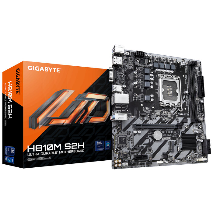 Gigabyte GIGABYTE H810M S2H moederbord Intel H810 LGA 1851 (Socket V1) micro ATX