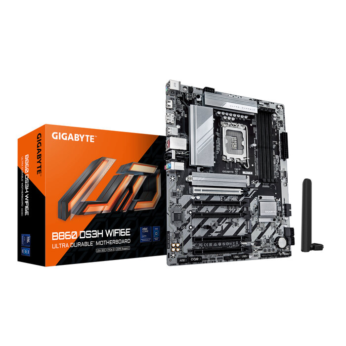 Gigabyte GIGABYTE B860 DS3H WIFI6E moederbord Intel B860 LGA 1851 (Socket V1) ATX