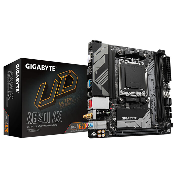 Gigabyte GIGABYTE A620I AX moederbord AMD A620 Socket AM5 mini ITX