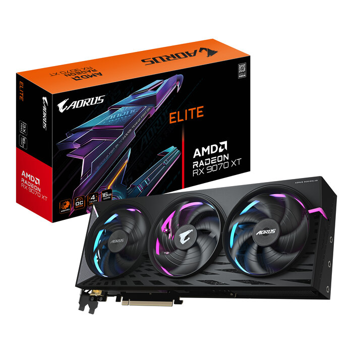 Gigabyte GIGABYTE AORUS Radeon RX 9070 XT ELITE 16G AMD 16 GB GDDR6