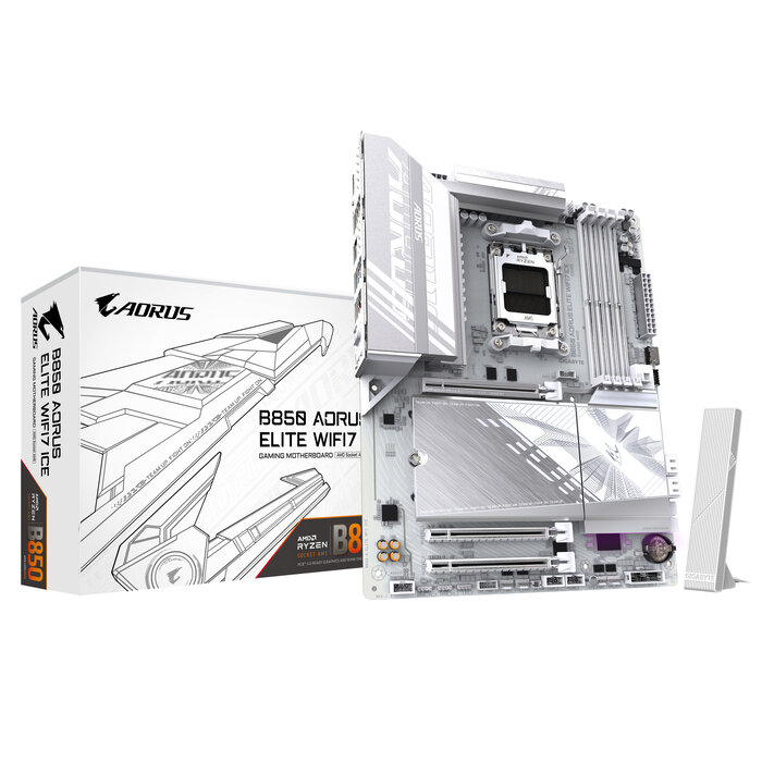 Gigabyte GIGABYTE B850 AORUS ELITE WIFI7 ICE AMD B850 Socket AM5 ATX