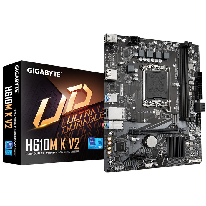 Gigabyte GIGABYTE H610M K V2 moederbord Intel H610 LGA 1700 micro ATX