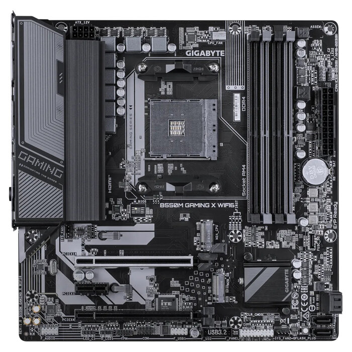 Gigabyte GIGABYTE B550M GAMING X WIFI6 moederbord AMD B550 Socket AM4 micro ATX