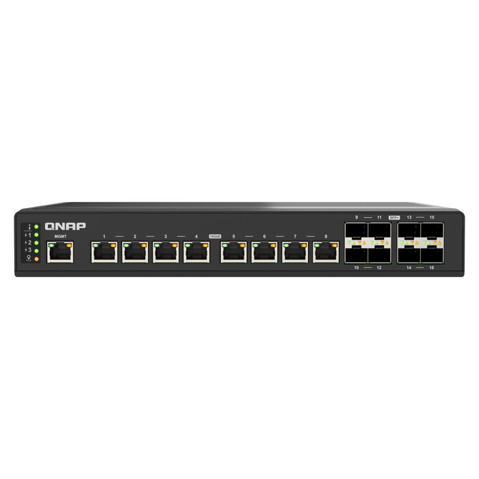 QNAP QNAP QSW-IM3216-8S8T netwerk-switch Managed 10G Ethernet (100/1000/10000) Zwart