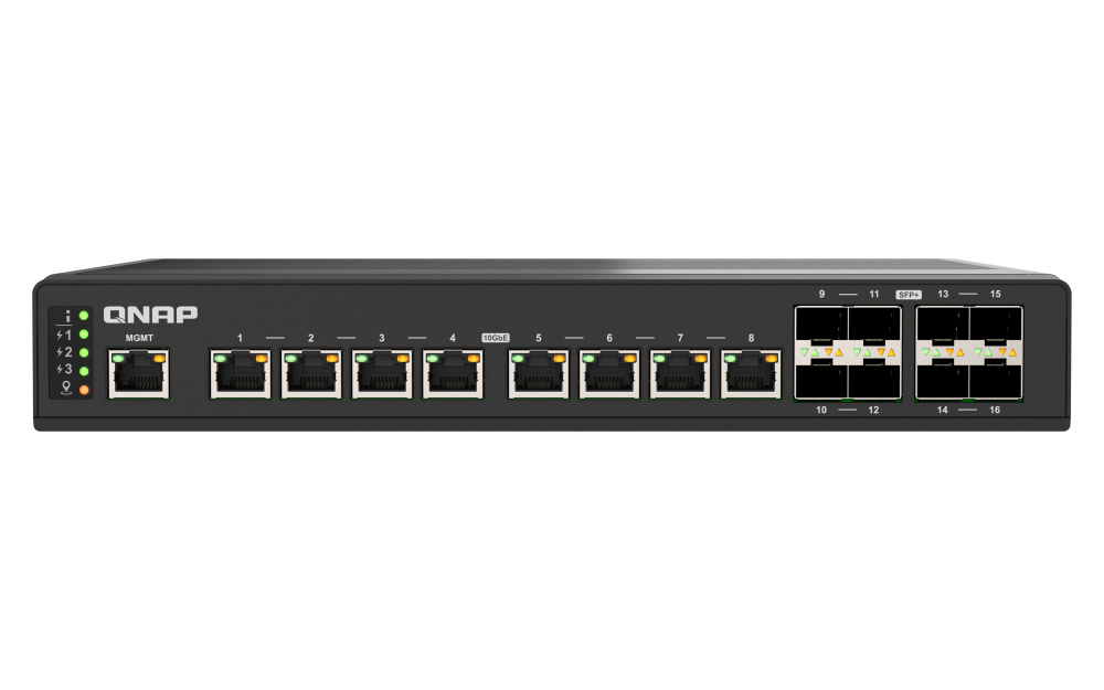 QNAP QNAP QSW-IM3216-8S8T netwerk-switch Managed 10G Ethernet (100/1000/10000) Zwart