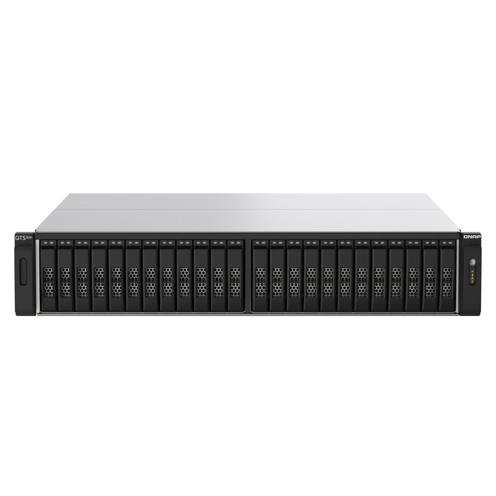 QNAP QNAP TS-h2490FU NAS Rack (2U) EPYC 7302P 128 GB DDR4 0 TB QuTS hero Zwart, Grijs