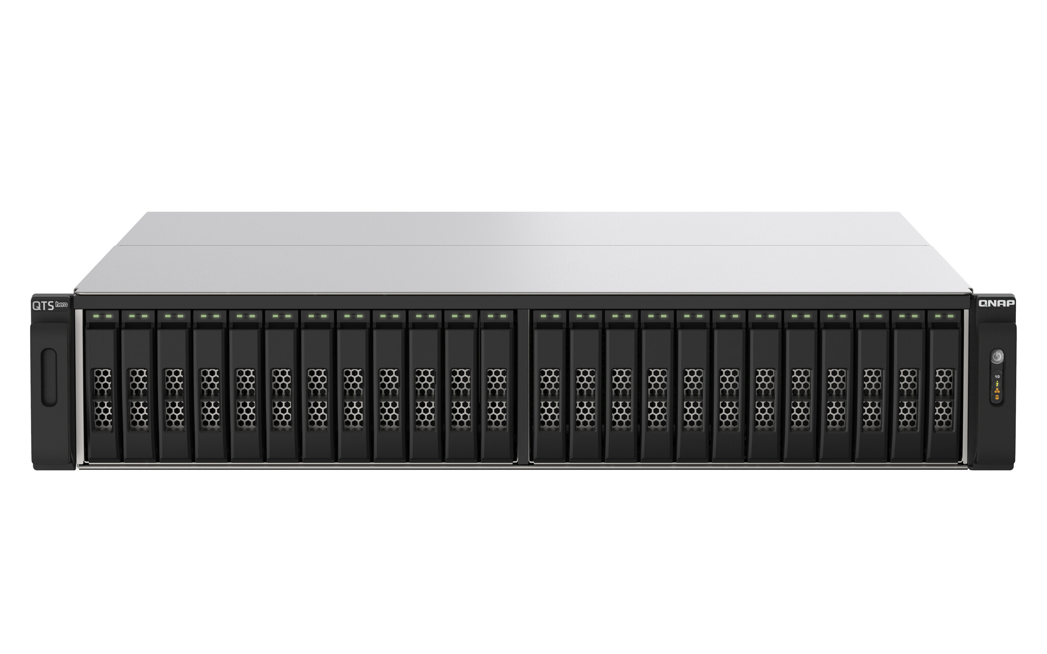 QNAP QNAP TS-h2490FU NAS Rack (2U) EPYC 7302P 128 GB DDR4 0 TB QuTS hero Zwart, Grijs