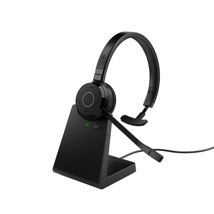 Jabra Jabra Evolve 65 TE Headset Bedraad en draadloos Hoofdband Kantoor/callcenter USB Type-A Bluetooth Oplaadhouder Zwart