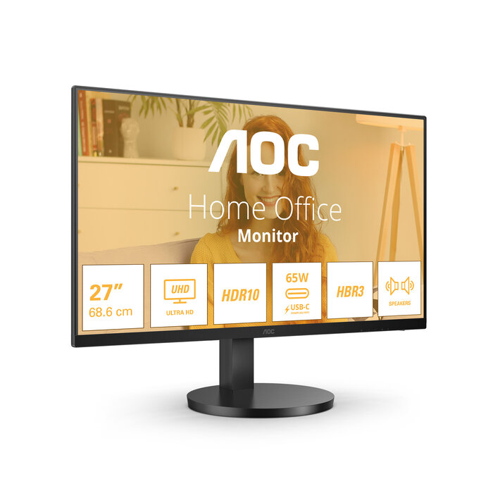 AOC AOC B3 U27B3CF computer monitor 68,6 cm (27") 3840 x 2160 Pixels 4K Ultra HD LCD Zwart