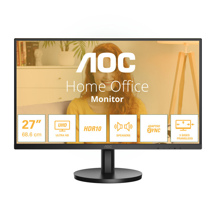 AOC AOC B3 U27B3A computer monitor 68,6 cm (27") 3840 x 2160 Pixels 4K Ultra HD LCD Zwart