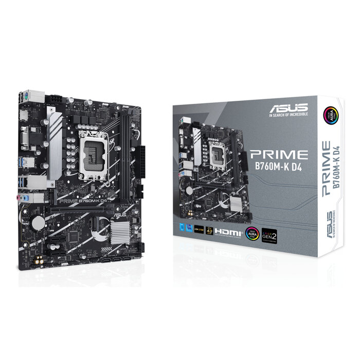 Asus ASUS PRIME B760M-K D4 Intel B760 LGA 1700 micro ATX