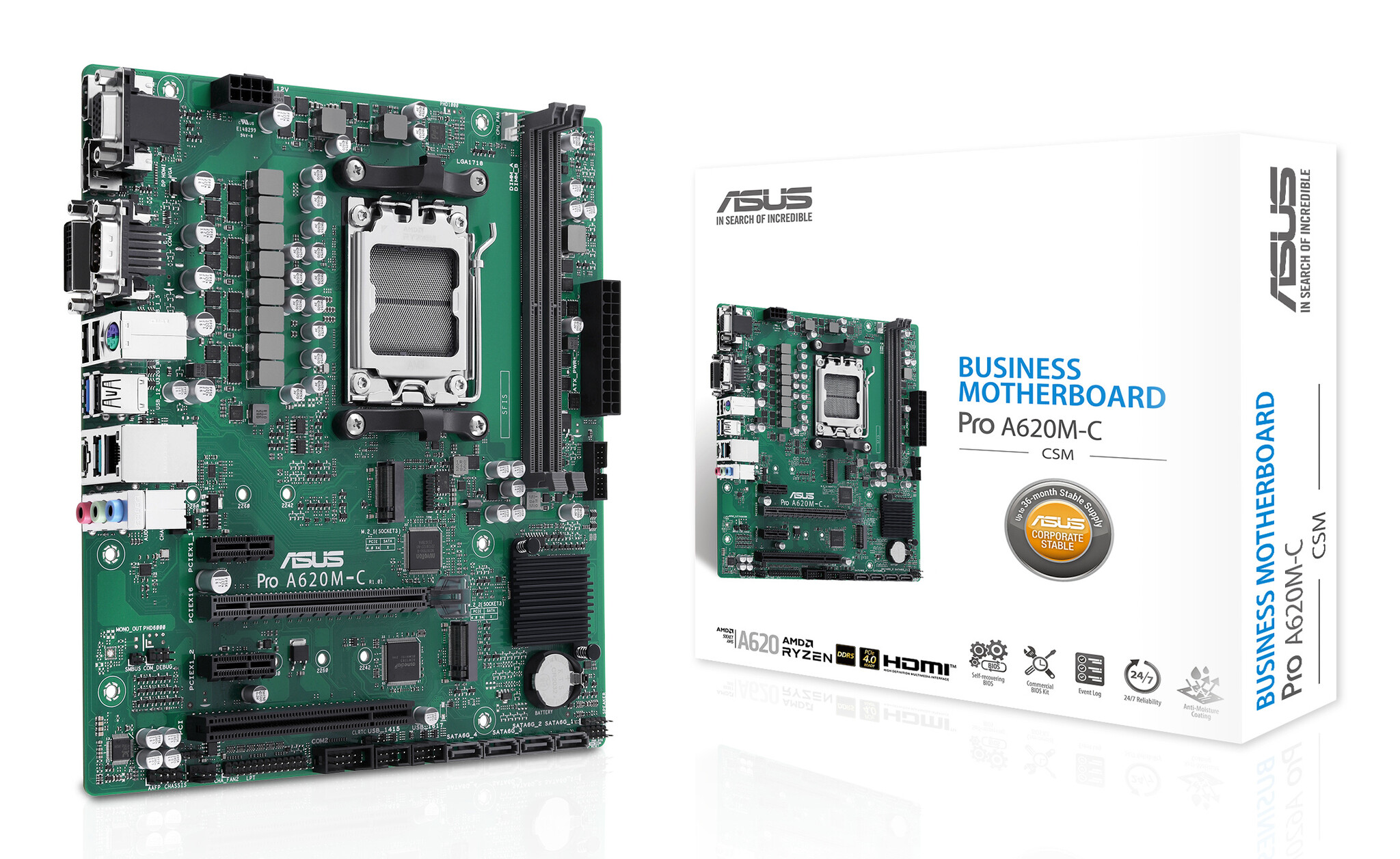 Asus ASUS PRO A620M-C-CSM AMD A620 Socket AM5 micro ATX