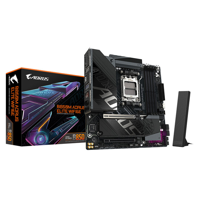 Gigabyte GIGABYTE B850M AORUS ELITE WIFI6E AMD B850 Socket AM5 micro ATX