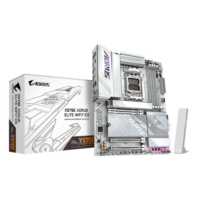 Gigabyte GIGABYTE X870E AORUS ELITE WIFI7 ICE AMD X870E Socket AM5 ATX