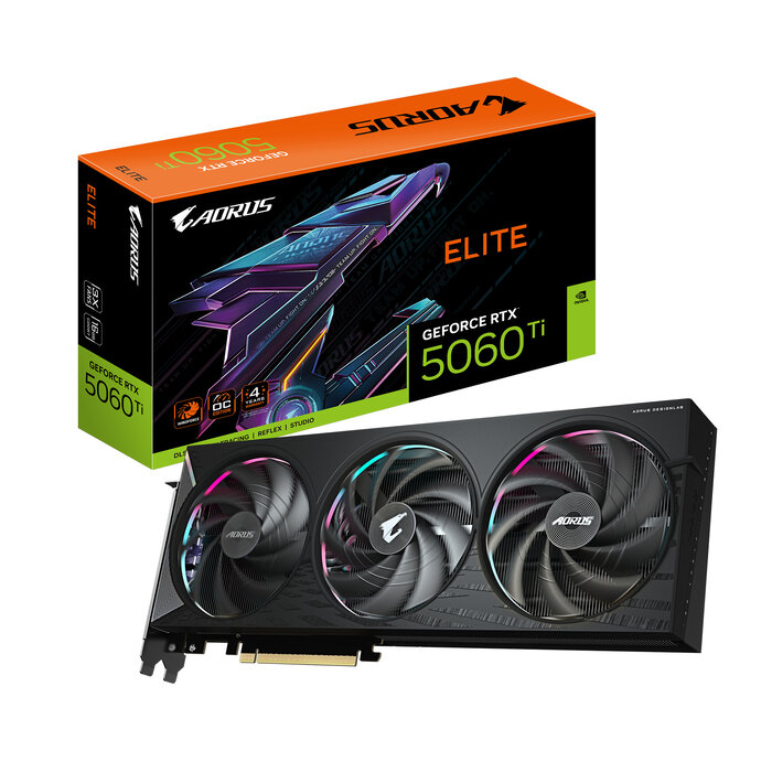 Gigabyte GIGABYTE AORUS GeForce RTX 5060 Ti ELITE 16G NVIDIA 16 GB GDDR7