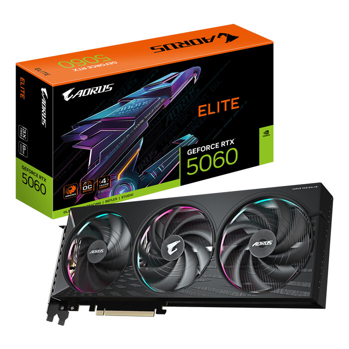 Gigabyte GIGABYTE AORUS GeForce RTX 5060 ELITE 8G NVIDIA 8 GB GDDR7