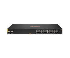 HP Enterprise HPE Aruba Networking CX 6100 24G Class4 PoE 4SFP+ 370W Managed L3 Gigabit Ethernet (10/100/1000) Power over Ethernet (PoE) 1U Zwart