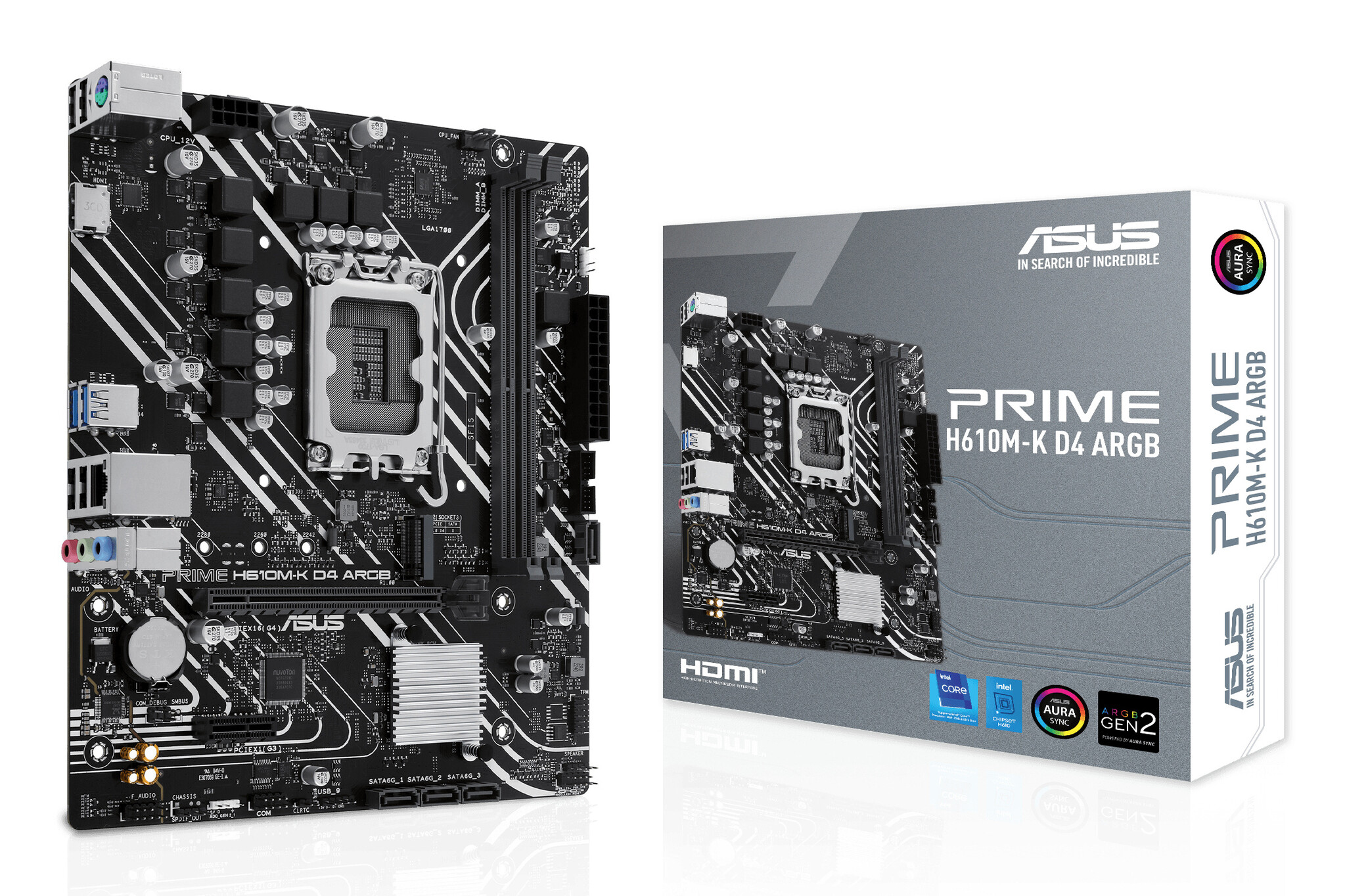 Asus ASUS PRIME H610M-K D4 ARGB Intel H610 LGA 1700 micro ATX